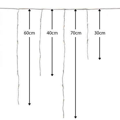 Connectable Icicle Lights With Clear Cable