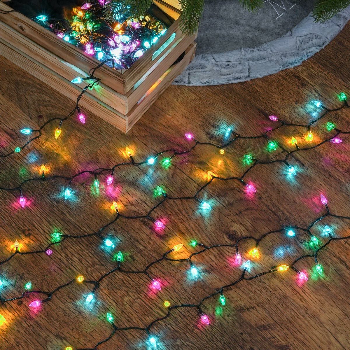 11.9m Outdoor Diamond Christmas Tree Fairy Lights